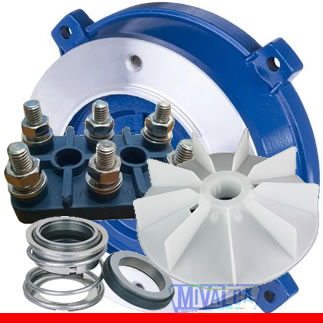 Aspas,Bridas, Borneras,Platineras,Centrfugos,Sellos mecnicos,Tapas deflectoras,Tapas de conexiones,Condensadores de marcha,Condensadores de arranque,Tapas delanteras y traseras de motores monofsicos y trifsicos